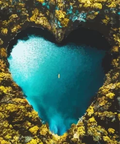 Canada Heart Lake Diamond Painting