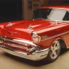 Candy Apple Red 57 Chevy Diamond Painting