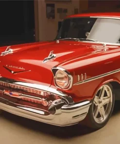Candy Apple Red 57 Chevy Diamond Painting