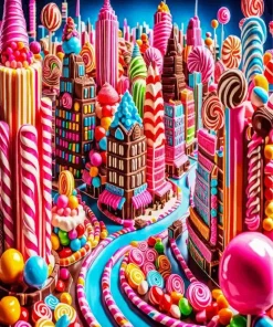 Candy City Diamond Painting
