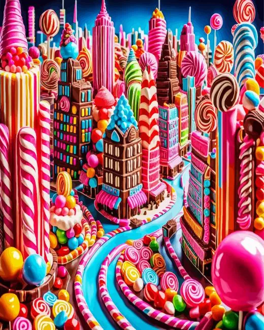 candy city Diamond Dotz Candy City Diamond Painting
