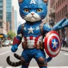 Captain America Cat Diamond Painting