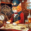 Captain Meow Diamond Painting
