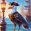 Captain Seagull Diamond Painting