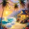 Caribbean Beach Cottage Diamond Painting