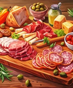 Cartoon Charcuterie Board Diamond Painting