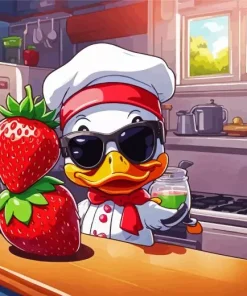Cartoon Duck Chef Diamond Painting