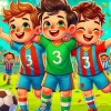 Cartoon Footballers Diamond Painting