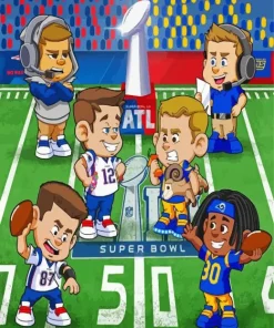 Cartoon Nfl Players Diamond Painting
