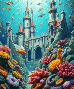 Castle Under The Sea Diamond Painting