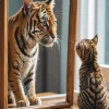 Cat And Tiger Mirror Diamond Painting