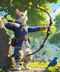 Cat Archer Diamond Painting