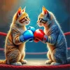 Cats Boxing Diamond Painting