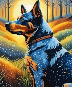 Cattle Dog Art Diamond Painting