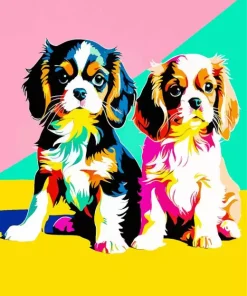 Cavalier King Charles Puppies Diamond Painting