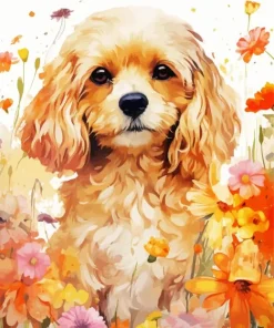 Cavoodle Puppy Art Diamond Painting