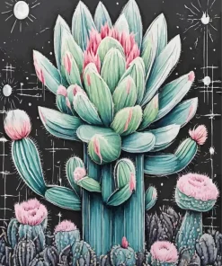 Chalk Cactus Diamond Painting