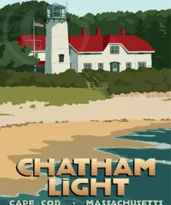 Chatham Lighthouse Poster Diamond Painting