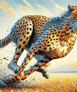 Cheetah Running Art Diamond Painting