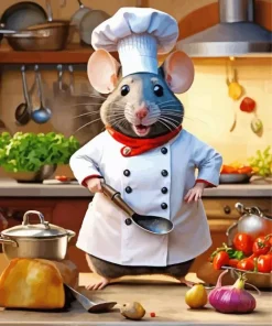 Chef Mouse Diamond Painting