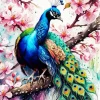 Cherry Blossom And Peacock Diamond Painting