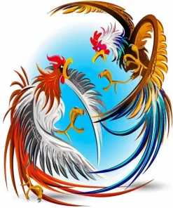 Chicken Fighting Diamond Painting