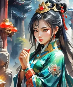 Chinese Anime Girl Diamond Painting