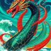 Chinese Ocean Dragon Diamond Painting