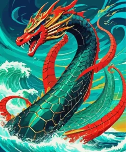 Chinese Ocean Dragon Diamond Painting