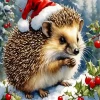 Christmas Hedgehog Diamond Painting