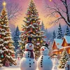 Christmas Snowman Family Diamond Painting