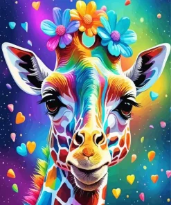 Colorful Giraffe Diamond Painting