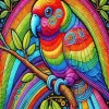 Colorful Rainbow Parrot Diamond Painting