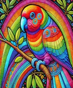 Colorful Rainbow Parrot Diamond Painting