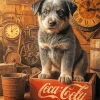 Cool Blue Heeler Diamond Painting
