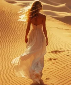 Cool Girl In Desert Art Diamond Painting