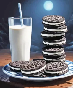 Cool Glass Of Milk Art Diamond Painting