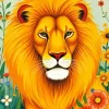 Cool Golden Lion Diamond Painting