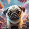 Cool Sad Pug Diamond Painting