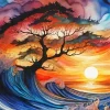 Cool Sea Sunset Art Diamond Painting