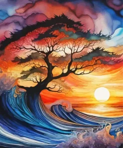 Cool Sea Sunset Art Diamond Painting