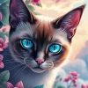Cool Siamese Cat Diamond Painting