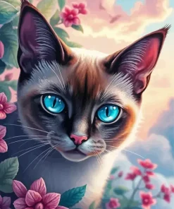 Cool Siamese Cat Diamond Painting