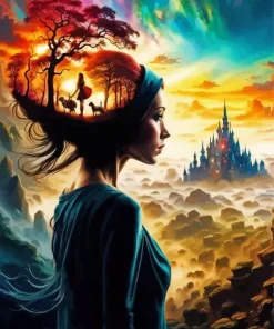 Cool Silhouette Fantasy Art Diamond Painting