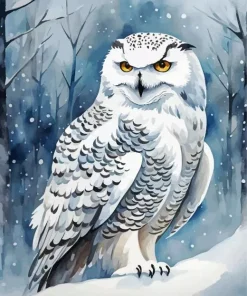 Cool Snowy Owl Art Diamond Painting