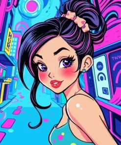 Cute Girl Art Diamond Painting