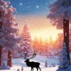 Deer Silhouette Diamond Painting