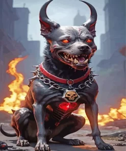 Demon Dog Diamond Painting