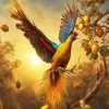 Flying Golden Pheasant Bird Diamond Painting