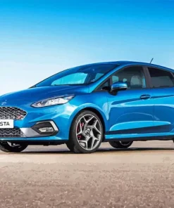 Ford Fiesta Blue Car Diamond Painting